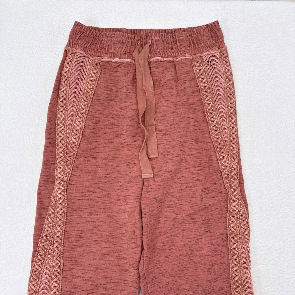 Free People FP Movement‎ Mountain High Cable Joggers Size Small Pink Sweatpants - Picture 5 of 11